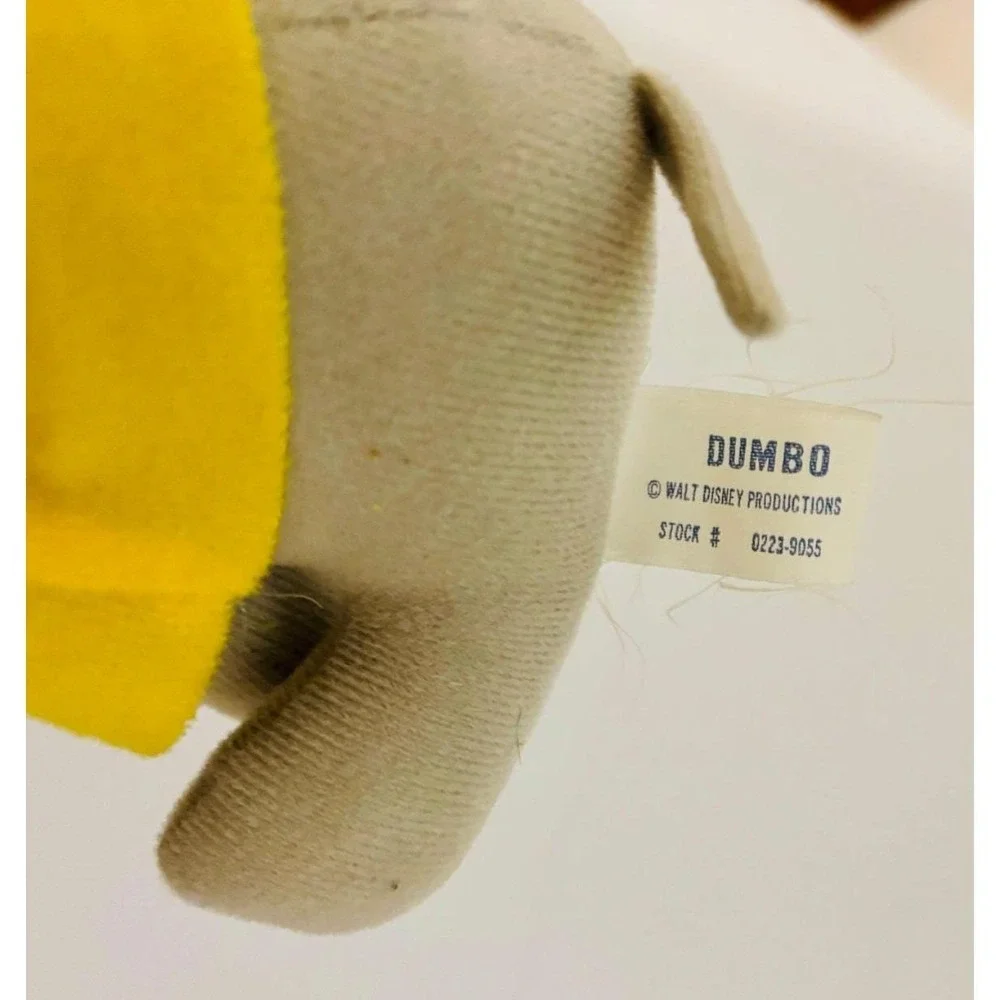 Vtg Disney Dumbo Walt Disney Plush Productions Tag‎ Made in Taiwan 1950s - Picture 3 of 3